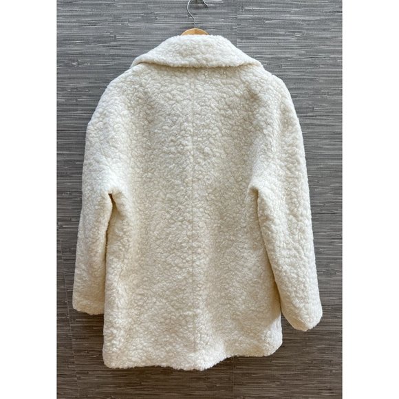$498 Kate Spade Teddy Coat Double Breasted Size Medium Ivory Cream New! - Picture 7 of 9